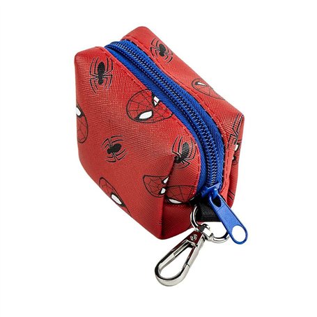 Distributeur de sacs Spider-Man Rouge 100 % polyester 9 x 21 x 3 cm