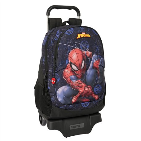 Cartable à roulettes Spider-Man Attack Noir 32 x 44 x 16 cm