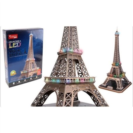 Maquette 3D - APD - Tour Eiffel - Lumineuse LED - 84 pieces - a monter soi-meme