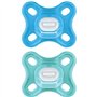 Sucette Physiologique MAM - Lot de 2 - Silicone Souple et Doux - Bleu/Vert