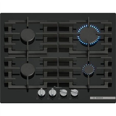 Table de cuisson a gaz - BOSCH Série 6 - 4 foyers - 52 x 59 x 4,5 cm - PPP6A6I40 - Noir