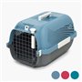Cage de transport pour chat - CATIT - Petit - Hauteur max chat 24 cm - Bleu-gris