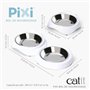 Gamelle pour chat - CATIT - PIXI - 200ml - Bols en acier inoxydable amovibles - Blanc