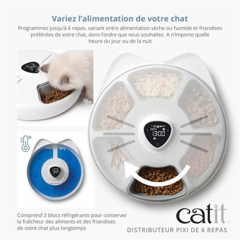 Image secondaire de Distributeur de repas pour chat connecté - CATIT - PIXI SMART - 6 x 170ml - Ecran tactile LCD - Avec Blocs réfrigérants
