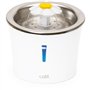 Fontaine a eau pour chat a fleur - CATIT - Flower - 3L - Dessus en acier inoxydable -  Avec LED - Blanc