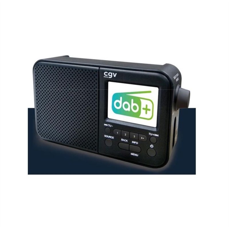 Radio portable DAB+ et FM - CGV - DR7+ - Écran couleur TFT 2,4 - Prise casque - Éco-consommation