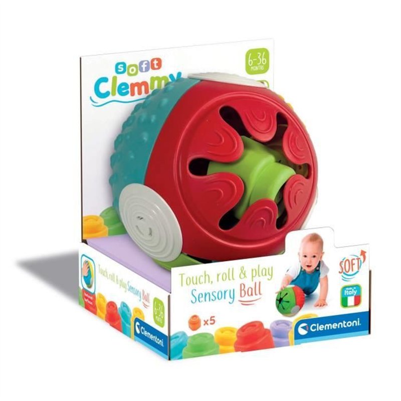 Image secondaire de Balle sensorielle Clemmy - CLEMENTONI - Pour bébé - Différentes textures - Lavable en machine