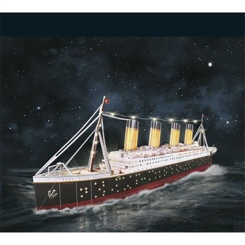 Image secondaire de Puzzle 3D lumineux - Bateau Titanic - Jeu de construction - EXPLORA - 266 pieces - Des 8 ans