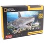 Puzzle 3D - Grand Requin Blanc - Jeu de construction - EXPLORA - 72 pieces - Des 8 ans
