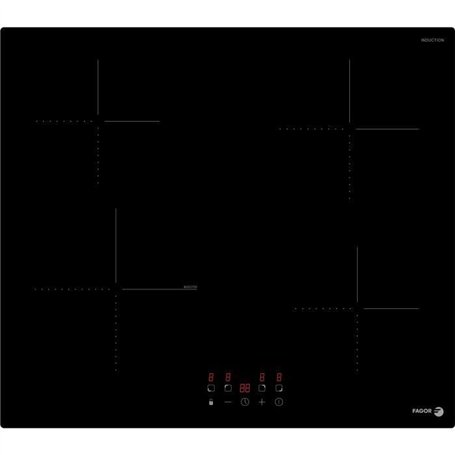 Table de cuisson - FAGOR - FTI468 - 59 cm - 4 foyers induction - Verre noir