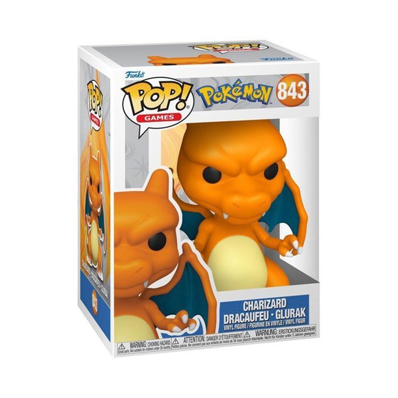 Figurine Funko Pop! Charizard - Dracaufeu 843 - Pokémon - Blanc/Orange - Pour Enfant - Pop !