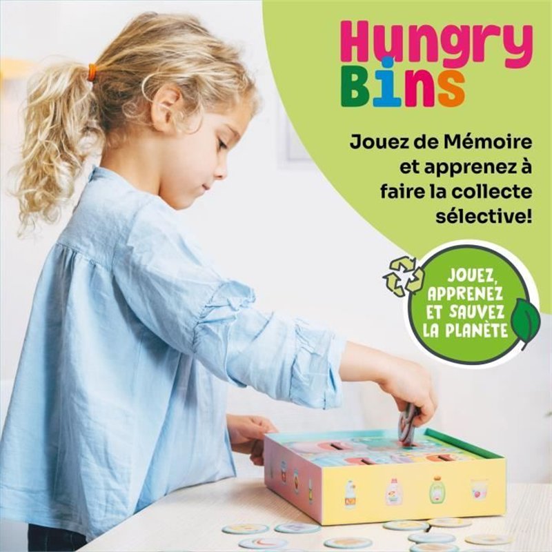Image secondaire de Jeux éducatifs - GEOMAG - Hungry Bins - Tri sélectif - Apprentissage des déchets - Association par couleur