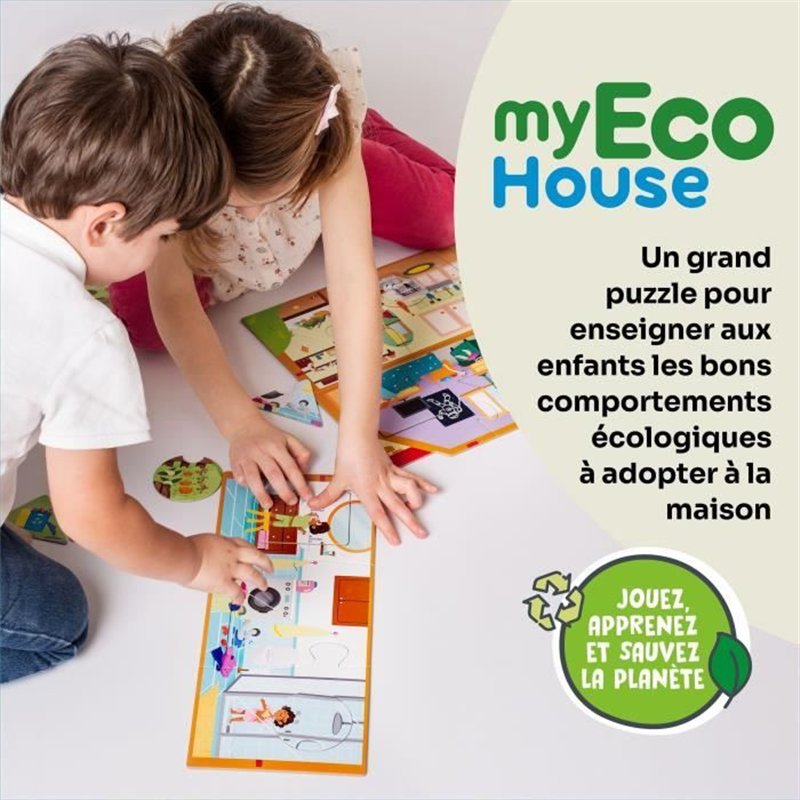 Image secondaire de Jeux éducatifs - GEOMAG - My Eco House - Méthode Montessori - Construction maison - Sensibilisation a l'environnement