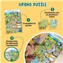 Jeux éducatifs - GEOMAG - Observation Puzzle Green City - Puzzle écologique - Découverte des villes durables - Poster inclus