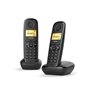 Téléphone sans fil GIGASET A270 Duo Noir - ID d'appelant, Répertoire 80 noms, Mains libres, Ecran LCD monochrome