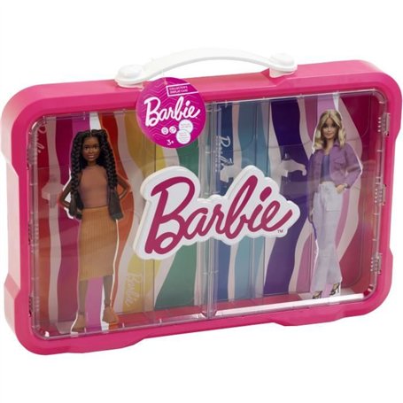 Mallette vitrine Barbie - KLEIN - 5808 - Pour 6 poupées avec fermoir lumineux - Des 3 ans
