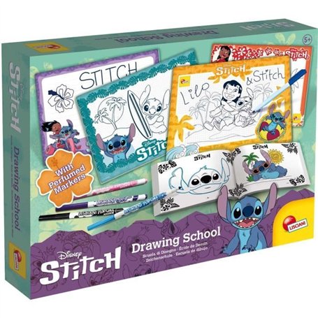 Kit de dessin - LISCIANIGIOCHI - STITCH - Feutres parfumés - Crayons decouleur, autocollants