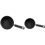 Set de 2 casseroles - LIVOO - MEP154R - Antiadhésif sans PFOA ni PFOS - Manche silicone - Tous feux dont induction