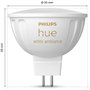 Ampoule connectée - PHILIPS HUE - MR16 - Lumiere blanche - Compatible bluetooth - Lot de 2 - Fonctionne avec App et voix