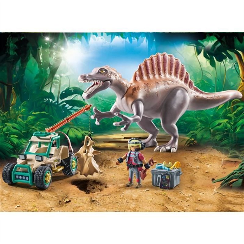 Image secondaire de PLAYMOBIL 71820 Spinosaure, chercheur et véhicule a grue pivotante, Dinos, 60 pieces, Des 4 ans