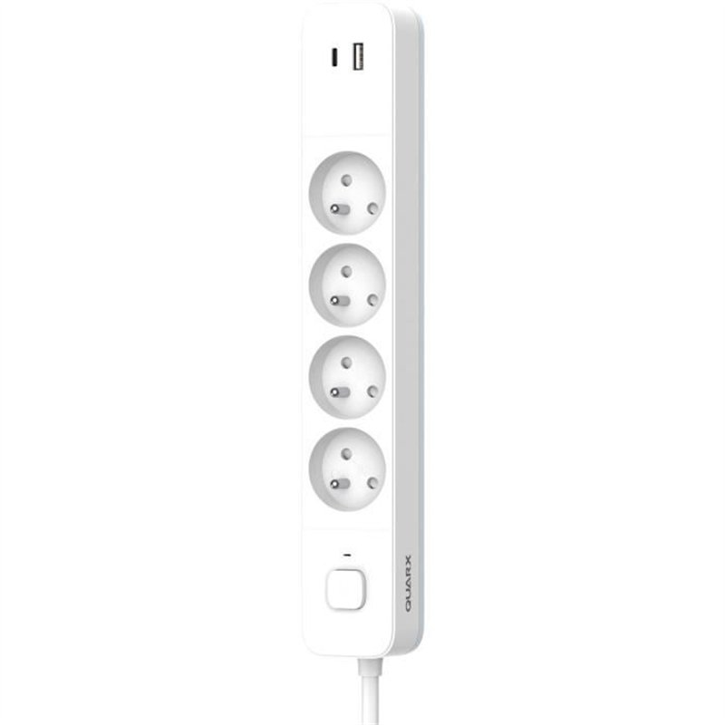 Image secondaire de Multiprise - QUARX - 4 prises - Avec USB Type C et USB A, câble 1,5m