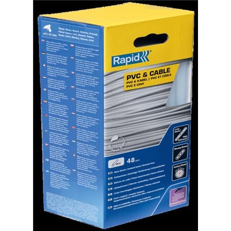 Bâtons de colle - Rapid - 12 mm - 48 bâtons - PVC - Résine - Intérieur