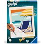 CreArt 24x30 cm Relax at the Beach, Adulte, Peinture par numéros, 23897, Ravensburger