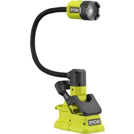 RYOBI - Lampe a pince avec corps flexible 18V ONE+ - 400 Lumens - corps flexible 40 cm - 2 modes - Disponible - RLCF18-0
