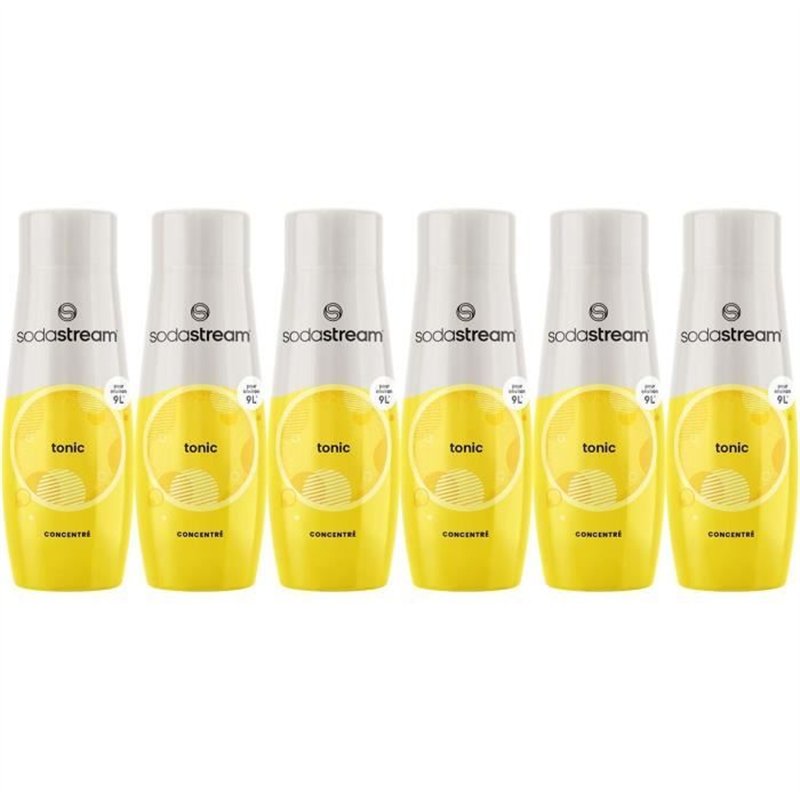 Concentrés SODASTREAM - Lot de 6 concentrés Tonic - Jusqu'a 54L de boissons - 440 ml