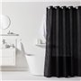Rideau de douche gauffré - Black - Polyester - 180 x 200 cm - 12 crochets - UTILITY - TODAY