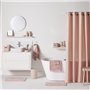Rideau de douche gauffré - Pink - Polyester - 180 x 200 cm - 12 crochets - UTILITY - TODAY