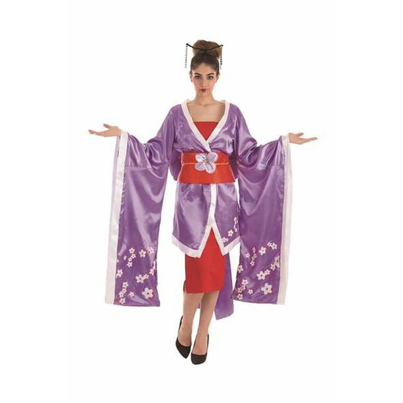 Image secondaire de Déguisement pour Adultes Geisha M/L Violet (3 Pièces)