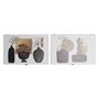 Boîte Décorative DKD Home Decor Blanc Noir Doré Bois MDF Moderne Vase (2 Unités)