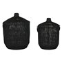 Set de basket Home ESPRIT Noir Jute Métal (2 Pièces)