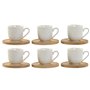 Ensemble de tasses à café Home ESPRIT Blanc Bambou Porcelaine 90 ml