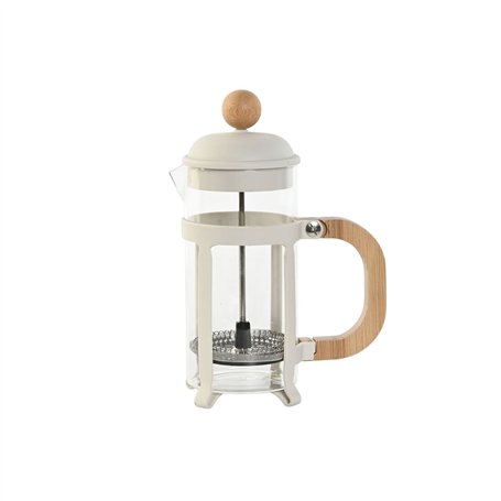 Cafetière à Piston Home ESPRIT Blanc Naturel Acier inoxydable polypropylène 350 ml 13 x 8 x 19 cm