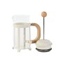 Cafetière à Piston Home ESPRIT Blanc Naturel Acier inoxydable polypropylène 350 ml 13 x 8 x 19 cm