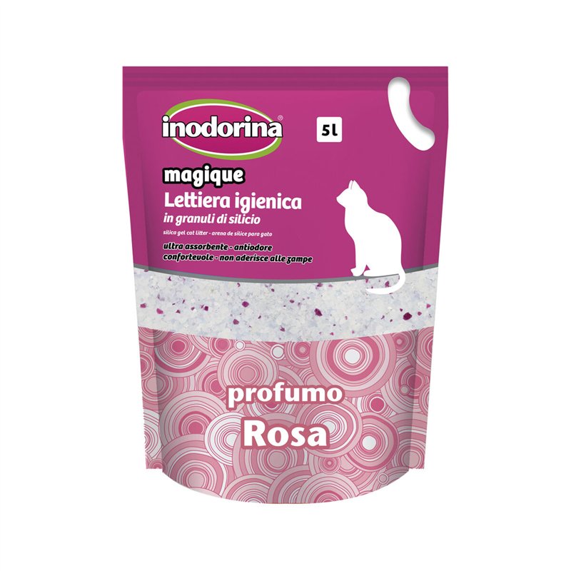 Sable pour chats Inodorina MAGIQUE ROSE Roses 5 L