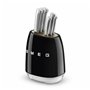 Ensemble de couteaux de cuisine et support Smeg KBSF02BL Noir Acier inoxydable
