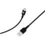 Câble Tissé USB A / USB C 3A 1.2m FastCharge 15W Noir Bigben
