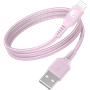 Câble Tissé USB A / USB C 3A 1.2m FastCharge 15W Rose Bigben