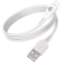 Câble Tissé USB A / USB C 3A 1.2m FastCharge 15W Blanc Bigben
