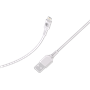Câble Tissé USB A / Lightning 2.4A 1.2m FastCharge 12W Blanc Bigben