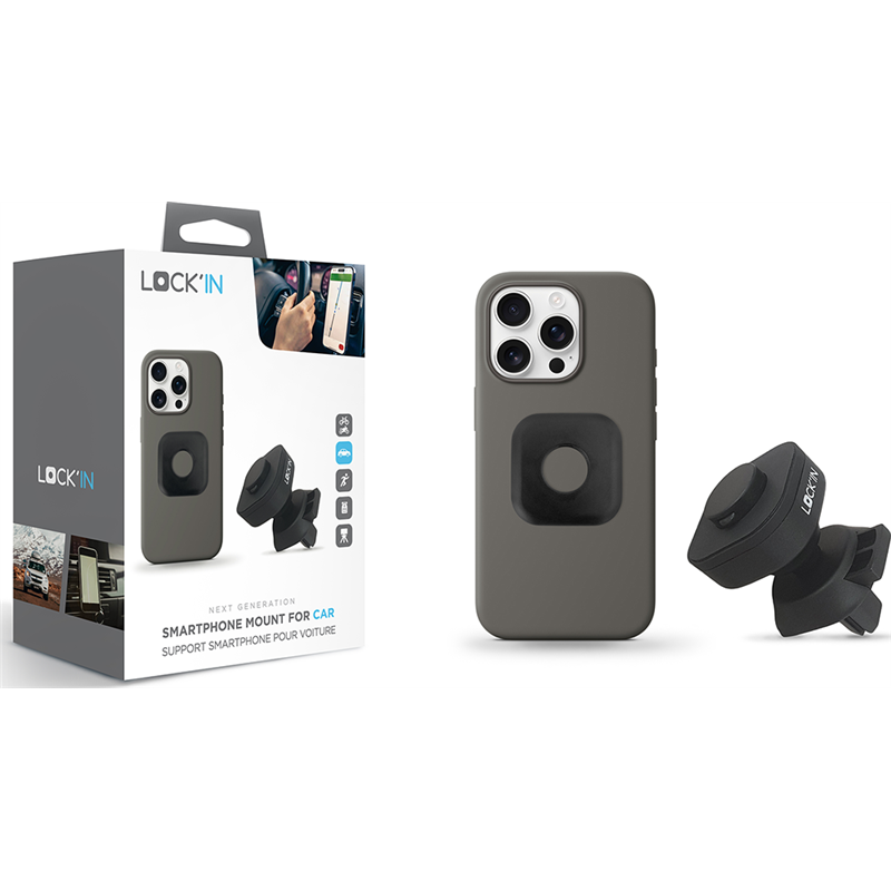 Support Voiture Ventilation Noir Lock'in