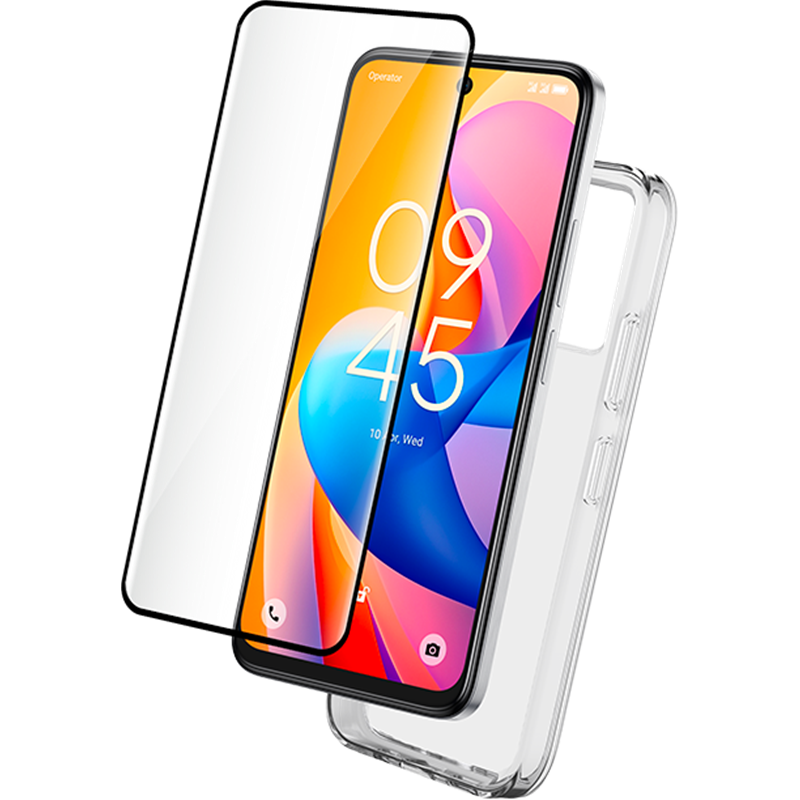 Pack 2 en 1 Coque TCL 60R 5G Souple Transparente + Protège écran 2.5D + SmartFrame - Certifié GRS Bigben