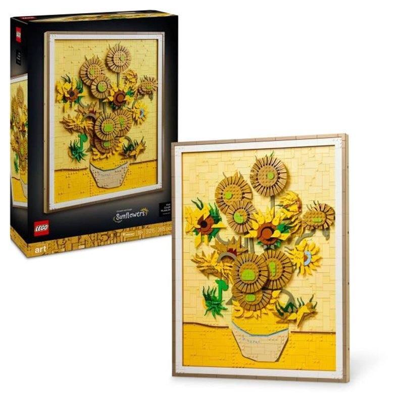 LEGO Art 31215 Vincent van Gogh Les Tournesols - Tableau mural, Construction pour adulte