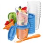 Set de pots de conservation - PHILIPS AVENT - Purées - 10x180ml + 10x240ml + 20 couvercles + Cuillere de sevrage + Recettes