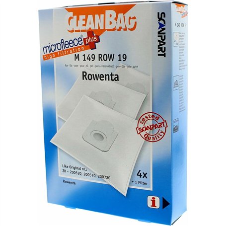Sac de Rechange pour Aspirateur Scanpart M 149 ROW 19 ROWENTA