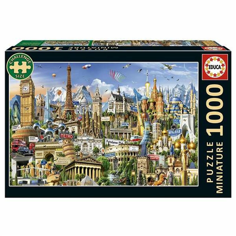 Image secondaire de Puzzle Educa Europe Minature 1000 Pièces