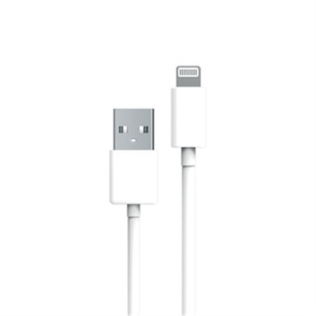 CABLE USB-A LIGHTNING 0,5M BLANC